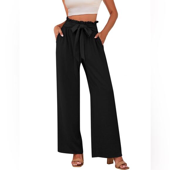 A.L.C. High Waist Belted Cropped Pants Black Size 0 - Picture 1 of 8
